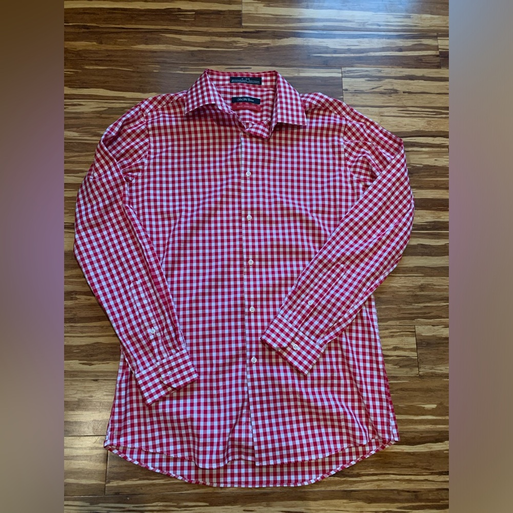 Saks 5th Avenue mens button up shirt size 16 32/33